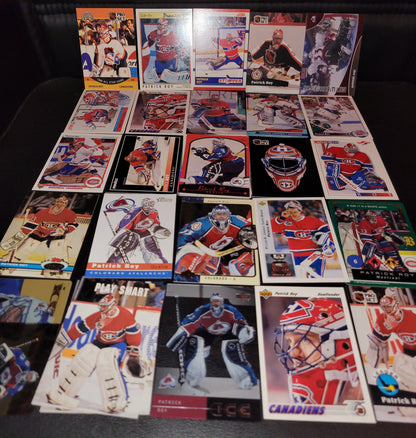 PATRICK ROY Amazing Lot 25 Vintage Hockey Cards Of The GOAT Best Goalie Of All Time POSSIBLE ROOKIES