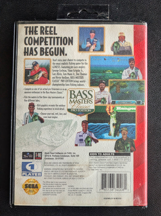 Bass Masters Classic Pro Edition - Boxed Hang Tab (Sega Genesis) | 1994 | Sports / Fishing