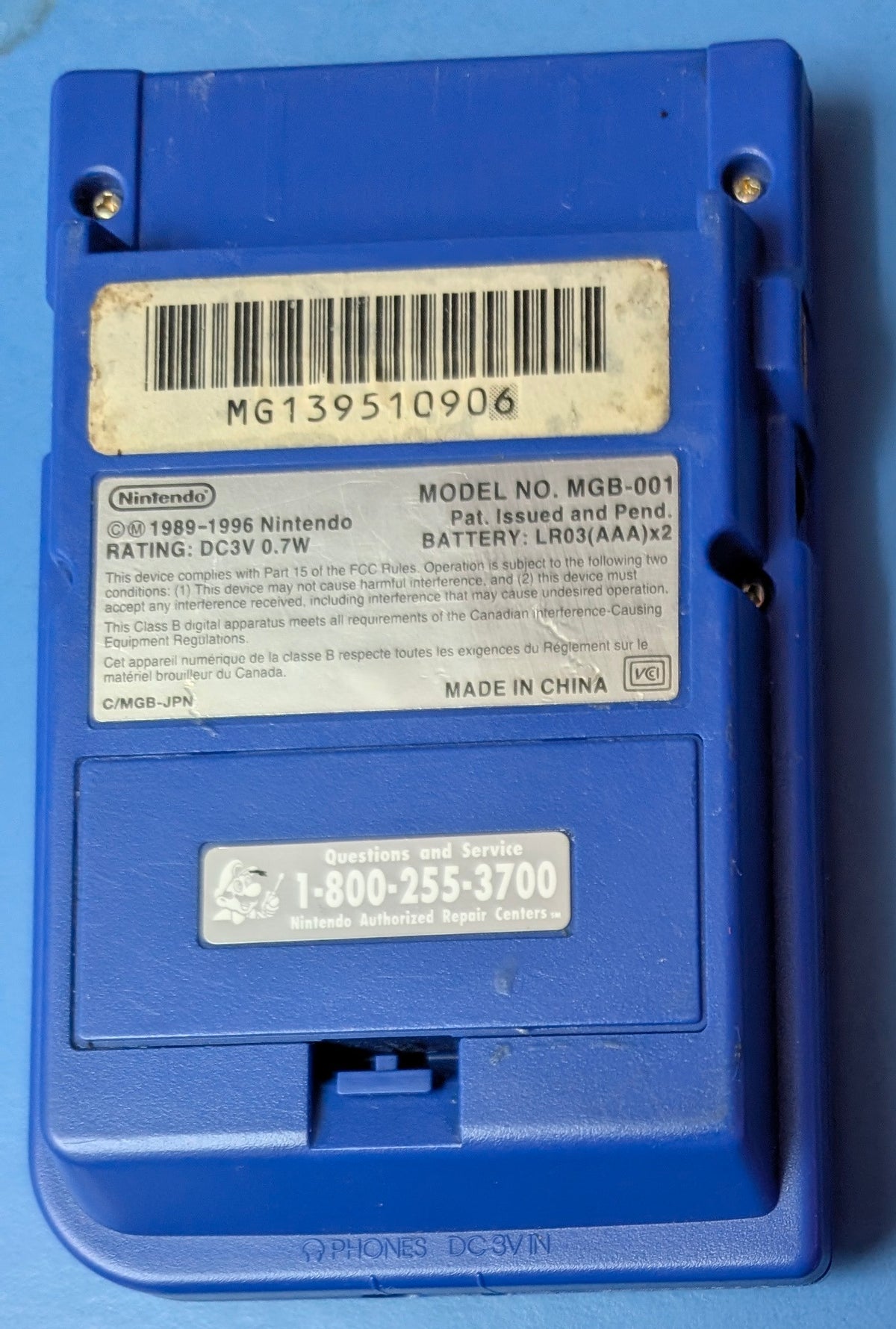 Nintendo Game Boy Pocket Console (Blue) | Genuine Nintendo | Tested & Working