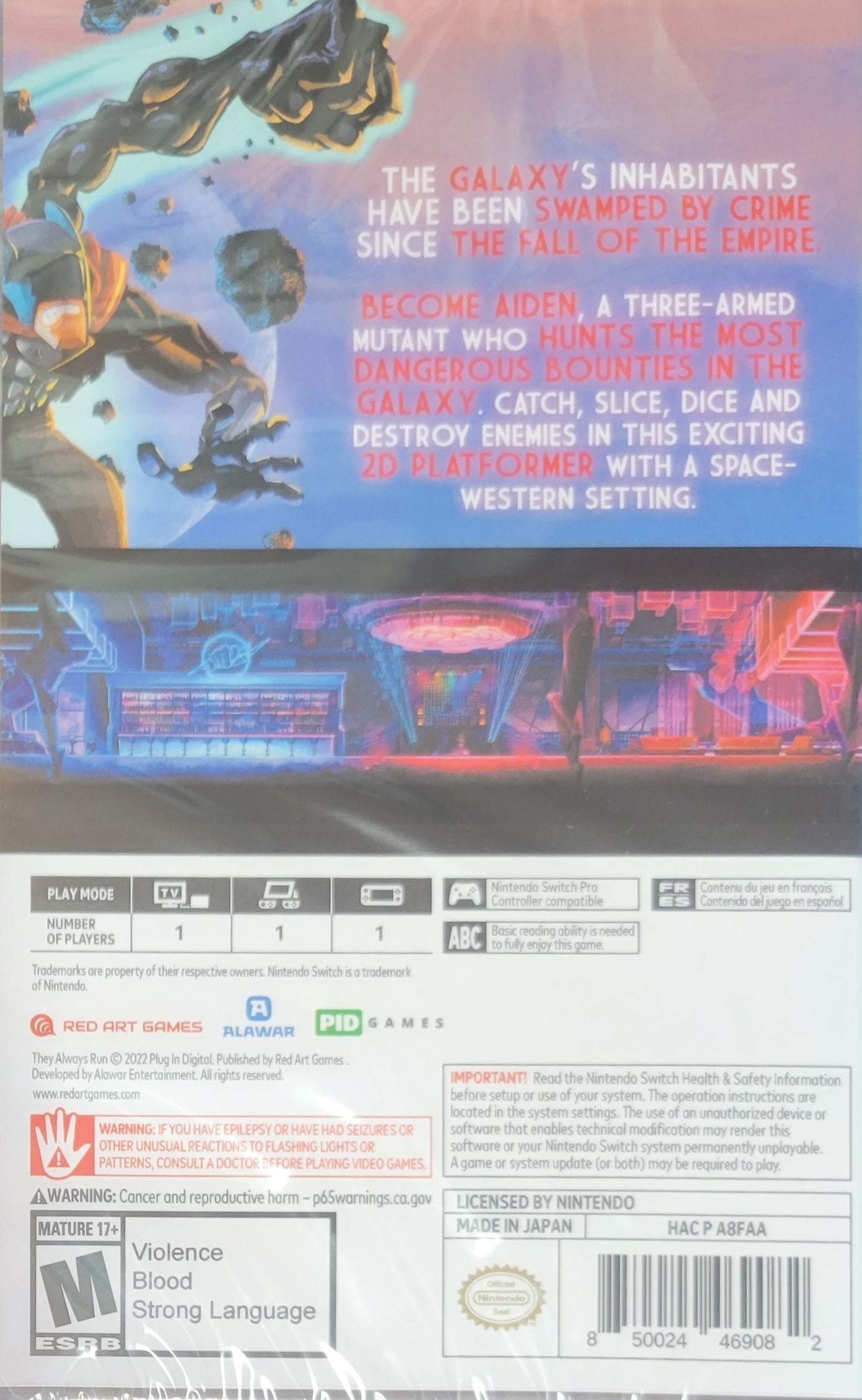 They Always Run – FACTORY SEALED – Nintendo Switch (2021) + Plastic Protection Sleeve