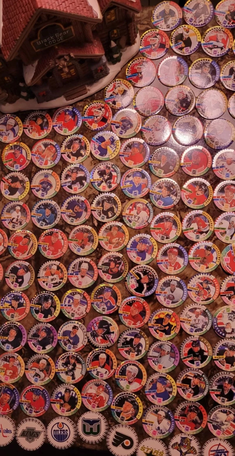 1994 1st EDITION Milk Cap NHL HOLOGRAPHIC Pogs Lot 300+ Rare Names Goalies & MORE