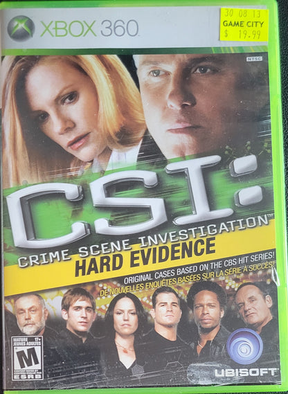 CSI: Hard Evidence – Microsoft Xbox 360 CIB – Clean Disc – RE-SEALED (2007)