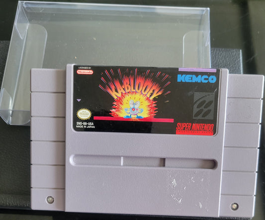 Ka-Blooey - Authentic SNES - Super Nintendo Ent. System 1994 NTSC Cartridge + Protector