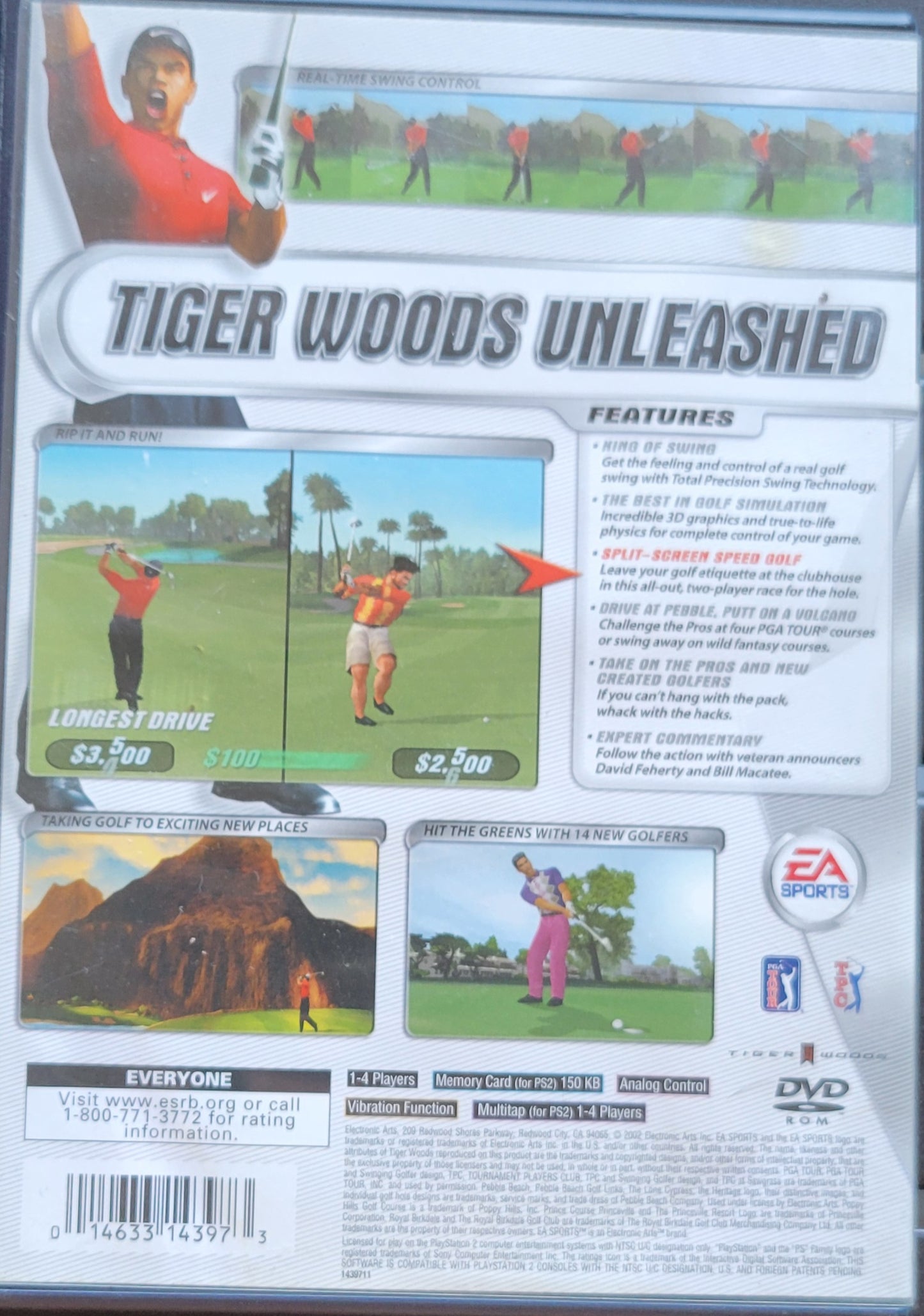 Tiger Woods PGA tour 2002 - Sony PlayStation 2 2003 PS2 Pre-Owned Great Shape! Tested & Working