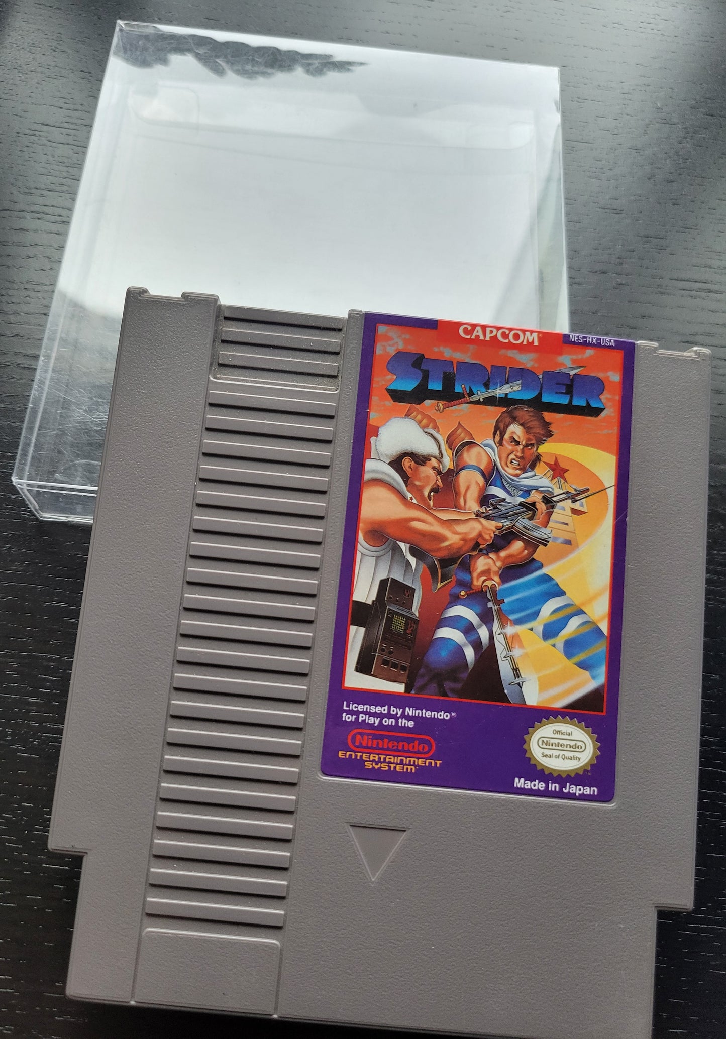 Authentic STRIDER - NES (1990 Nintendo Entertainment System) 72 Pin 8 Bit Video Game Cartridge + Protector GREAT SHAPE