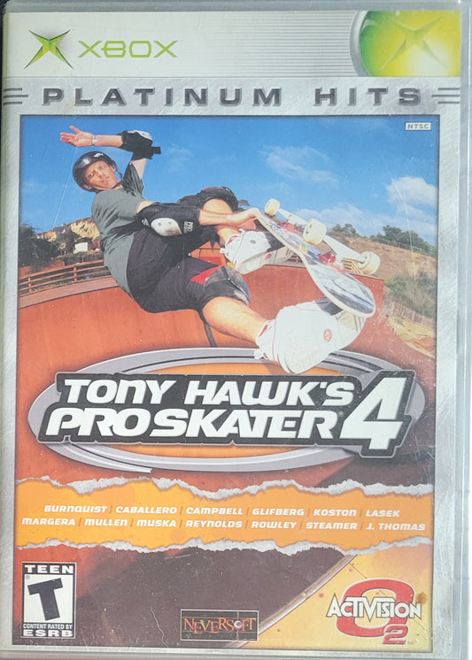 Tony Hawks Pro Skater 4 *Platinum Hits* - (CIB) OG Microsoft XBOX  Pre-Owned Great Shape Tested & Working CLEAN DISC