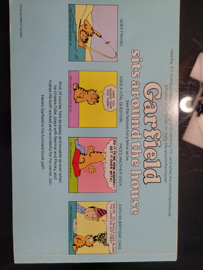 1st EDITION 1980s GARFIELD Book Club Edition: "Garfield Sits Around The House" 7th Softcover Book!