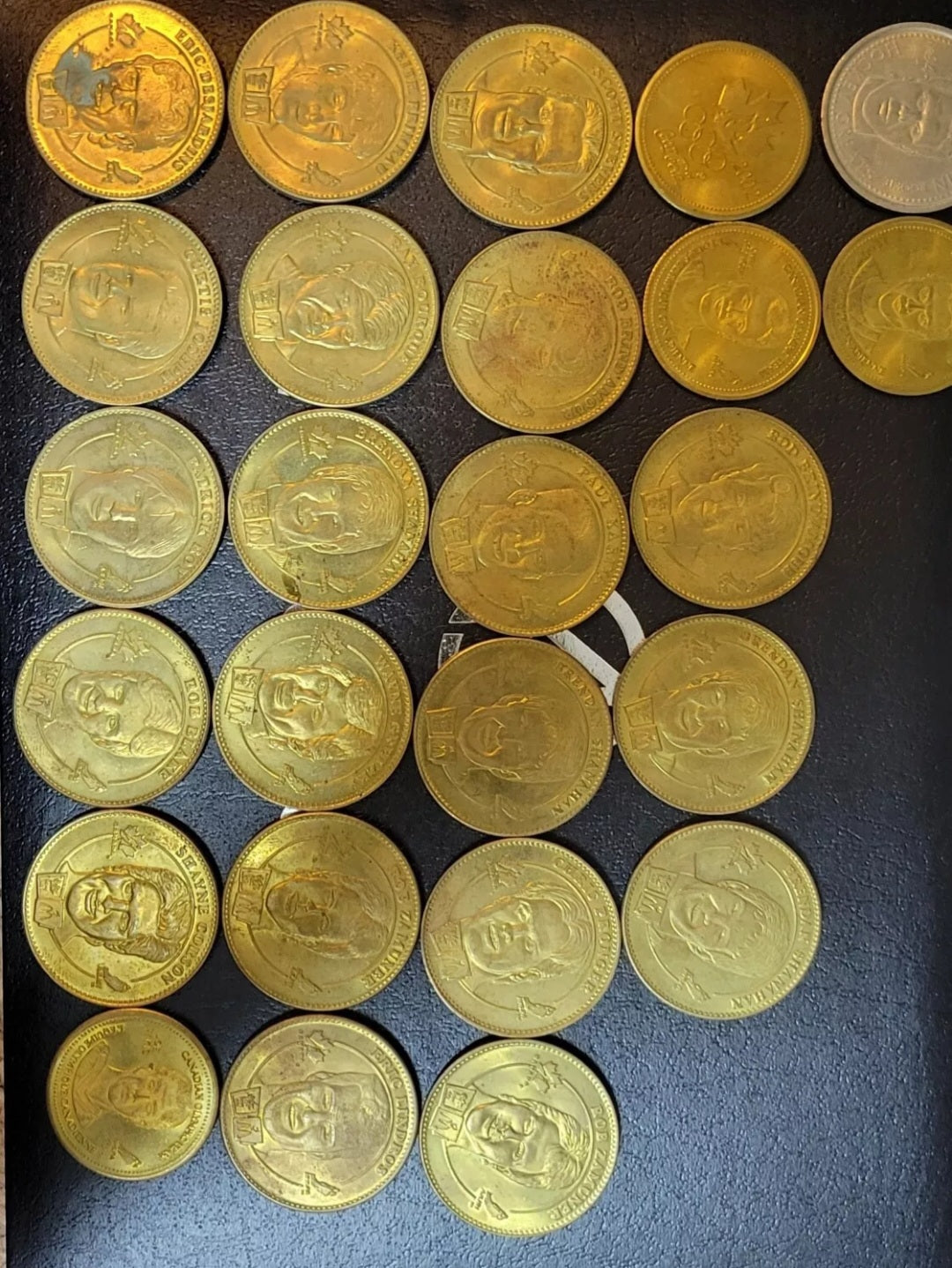 Lot Of 25 Old McDonald's Hockey Coins Solid Alloy Good Quality Various Years