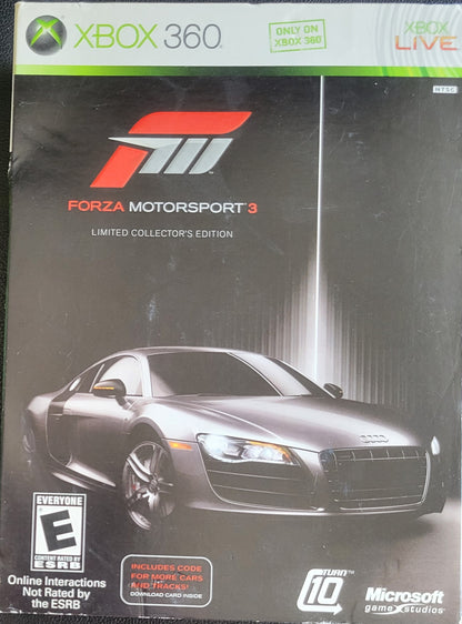 Forza Motorsport 3 Limited Collectors Edition - (CIB) - Microsoft XBOX 360 - Pre-Owned Like New CLEAN DISC