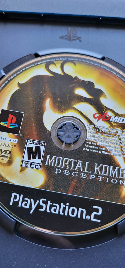 MORTAL KOMBAT: DECEPTION - Sony PlayStation 2 PS2 Pre-Owned Great Shape! Tested & Working