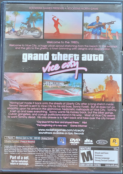 Grand Theft Auto: Vice City - Sony PlayStation 2 PS2 CIB Pre-Owned Great Shape! Tested & Working