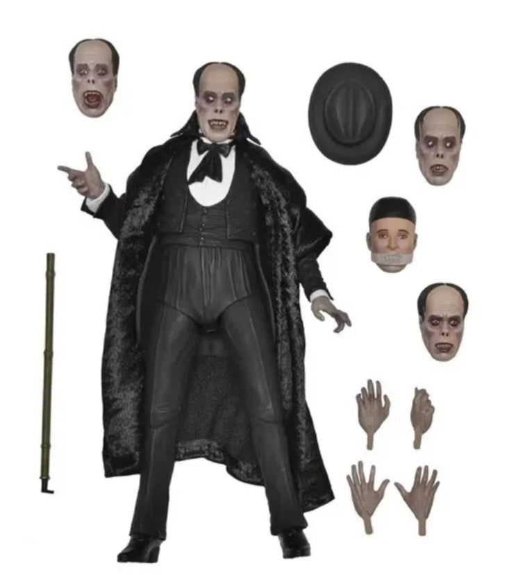 1/12 H.G. Wells Fantastic Sensation: The Invisible Man 7" NECA Ultra Detail PVC Action Figure Multiple Accessories + HEADS + Hands