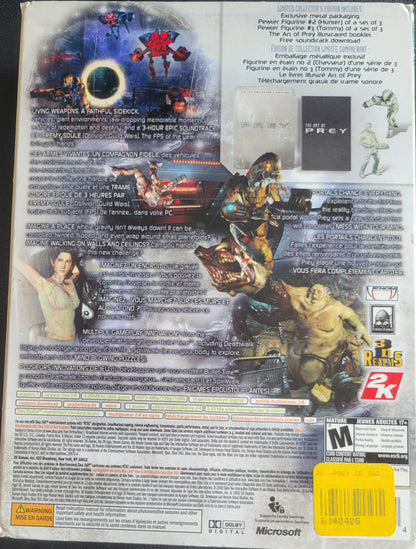 PREY Limited Collectors Edition (CIB) - Microsoft XBOX 360 - Pre-Owned Like New CLEAN DISC