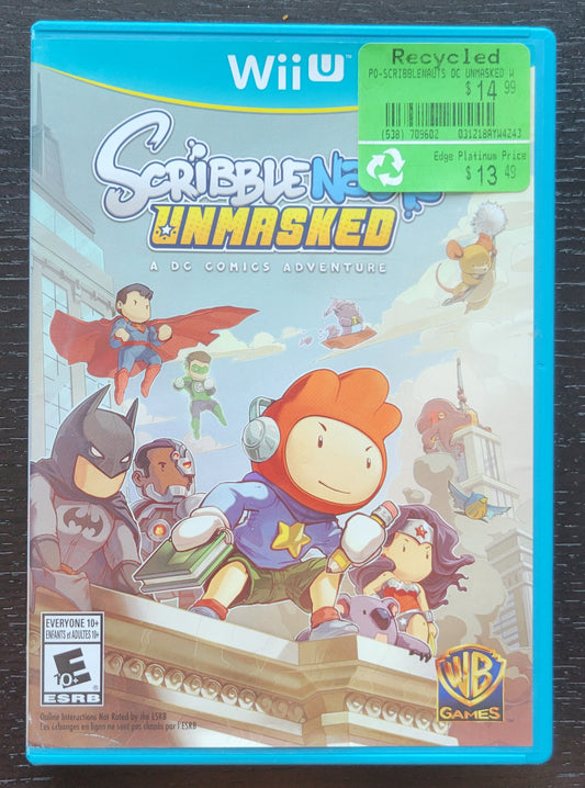 Scribblenauts Unmasked - 2014 Nintendo - Wii U - Entertainment System CIB Clean Disc Tested & Working