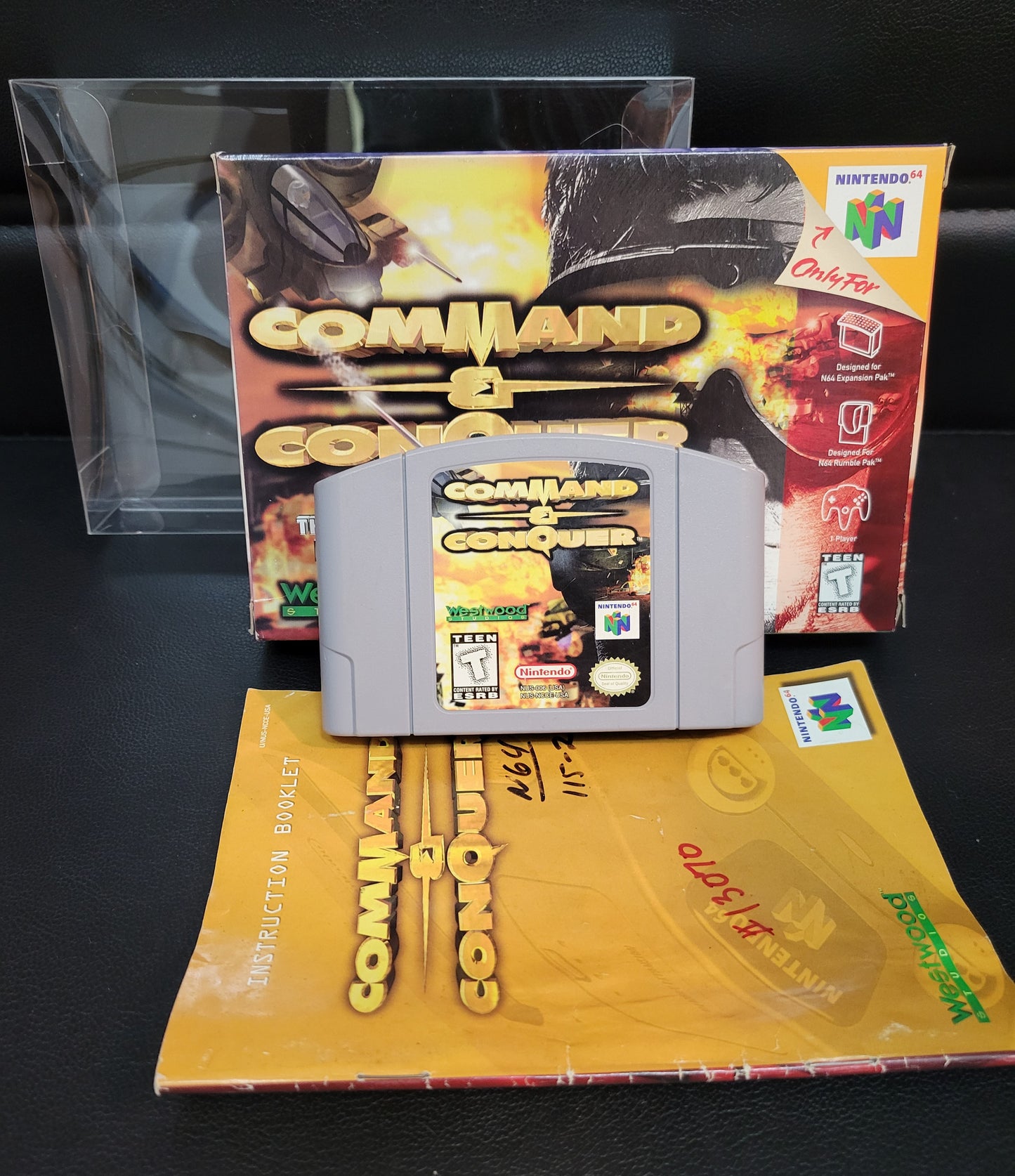 AUTHENTIC Command & Conquer NINTENDO N64 CIB COMPLETE + BOX + INSTRUCTIONS & Protection GREAT SHAPE