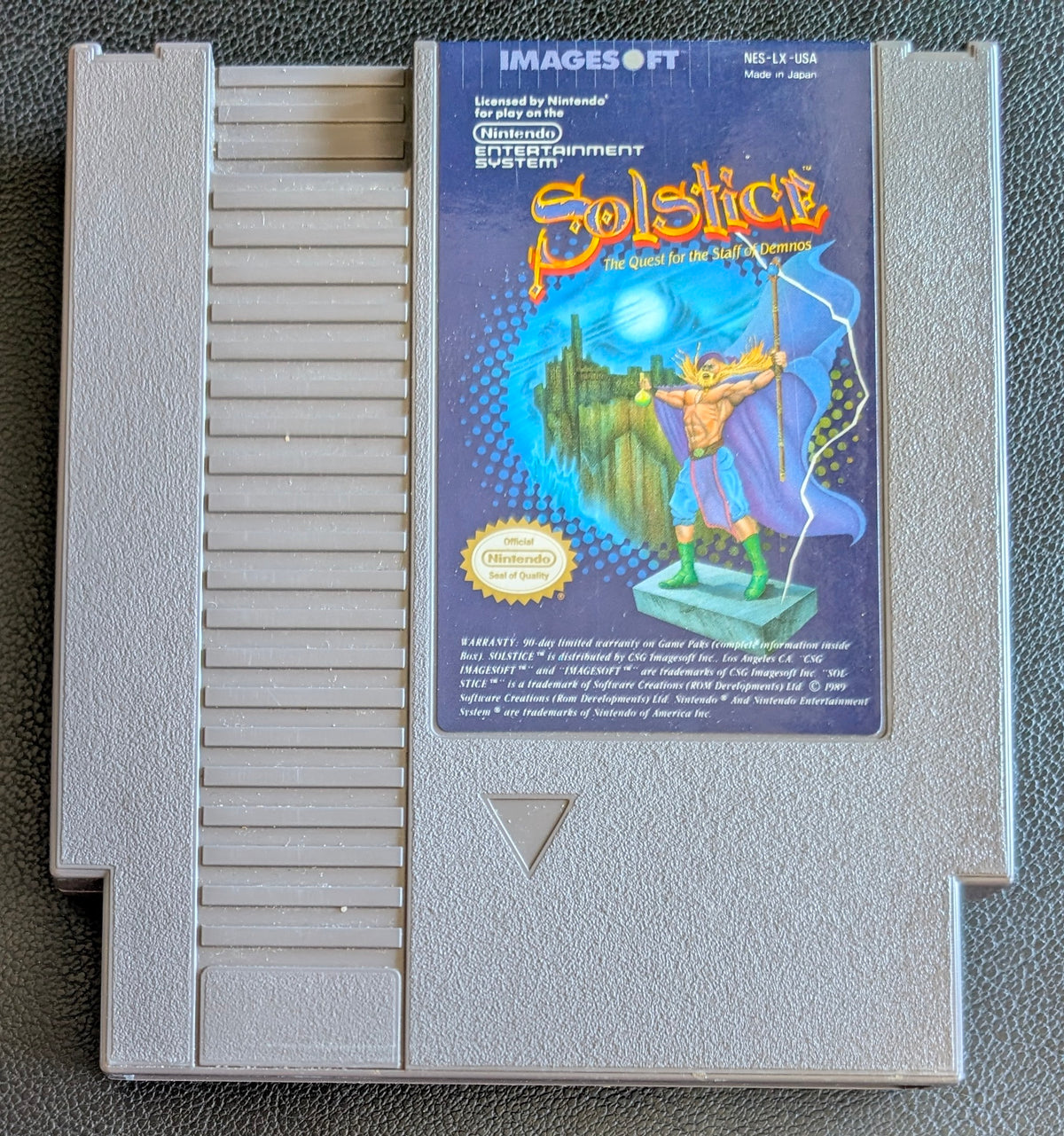 Solstice: The Quest for the Staff of Demnos (1990) - Nintendo NES | Authentic | Cleaned & Tested + Protection Sleeve