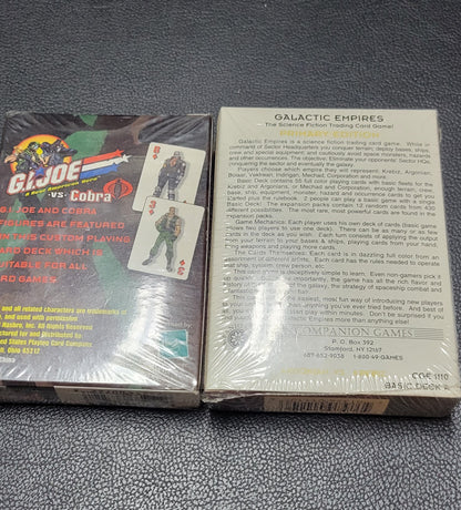 Vintage For Kids 90s G.I. JOE + Galactic Empires Playing Cards Great Condition Smoke Free Home Never Used!