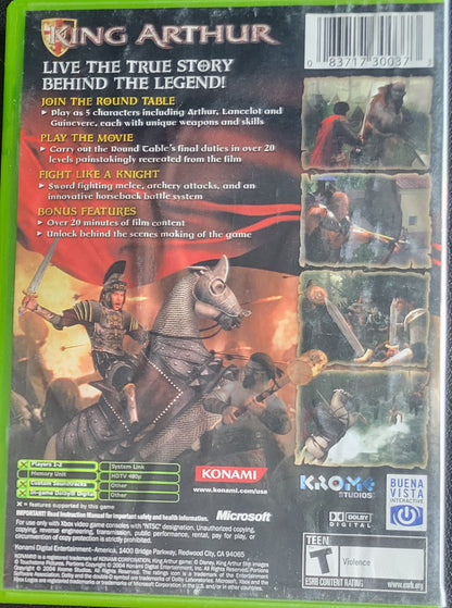 King Arthur - (CIB) OG Microsoft XBOX  Pre-Owned Great Shape Tested & Working CLEAN DISC