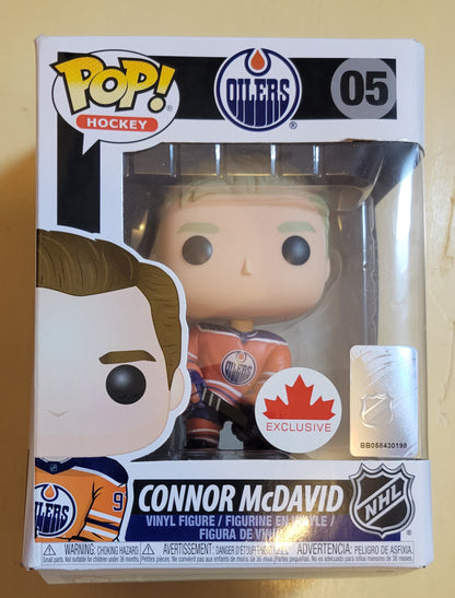 Funko Pop Hockey NHL Connor McDavid #05 Edmonton Oilers Orange Jersey Canada