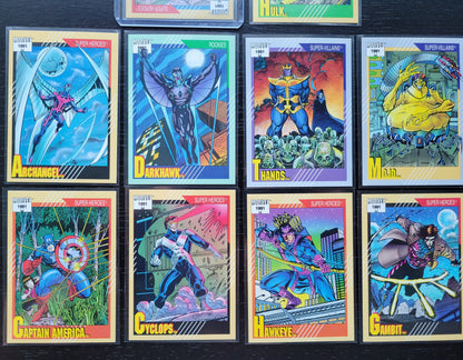 Impel Marvel Cards 1991 One Rare Set Spiderman HULK Absolutely Mint Condition Worth Grading AUTHENTIC 10 Cards