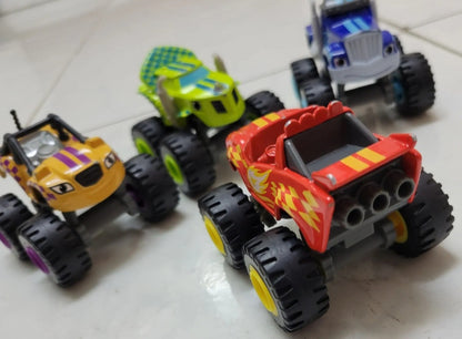 DURABLE Blaze & The Monster Machines Boxed Set Of 4 Fisher Price Diecast Ages 3+