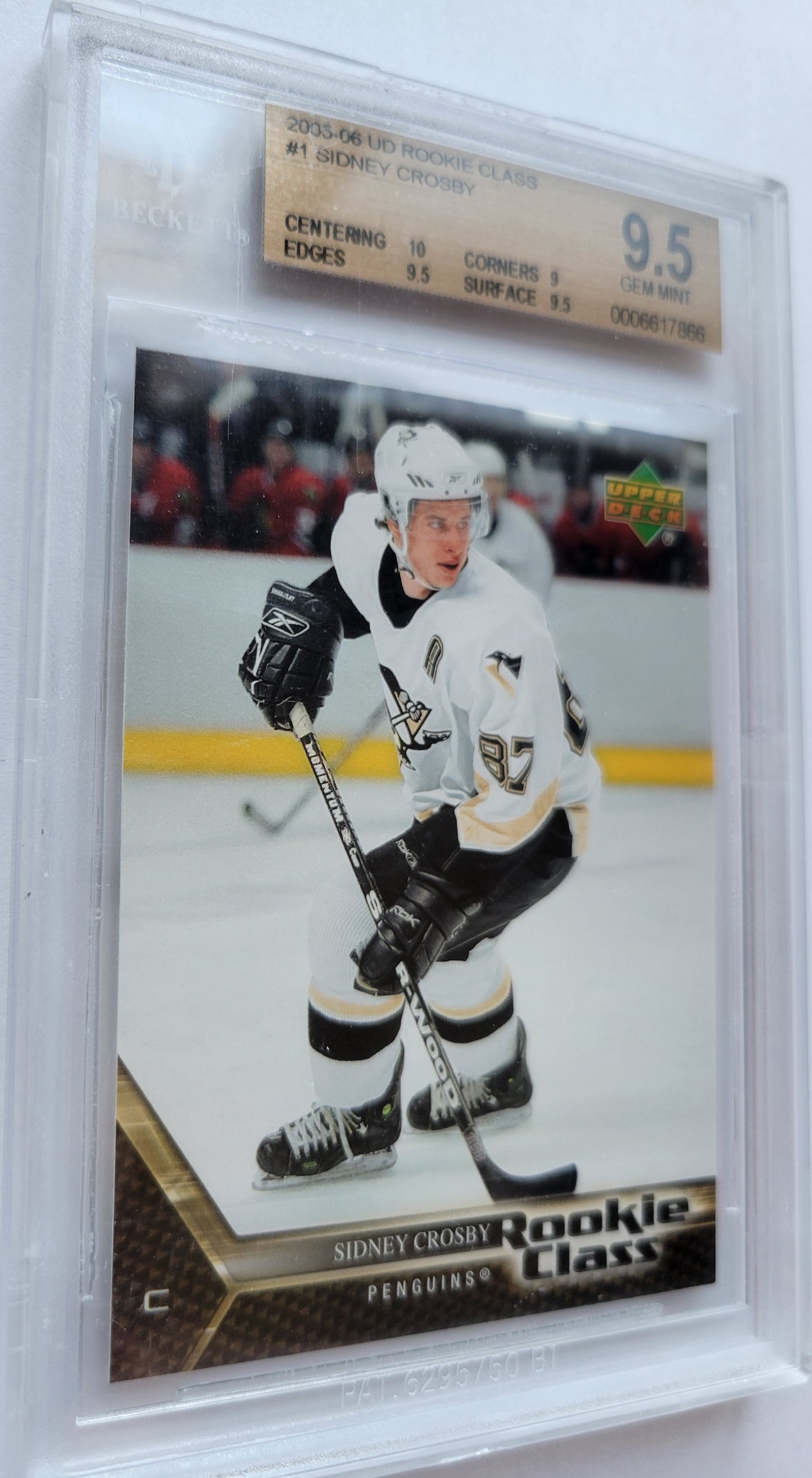 2005 06' Sidney Crosby Rookie Class GEM MINT ROOKIE Upper Deck Black Diamond Bgs 9.5 Rc 193