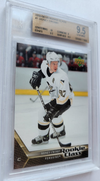 2005 06' Sidney Crosby Rookie Class GEM MINT ROOKIE Upper Deck Black Diamond Bgs 9.5 Rc 193