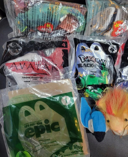 Vintage McDonald's Toy Lot Of 11 Sealed Ty Pokémon Avatar Bugs Life & More Cool!