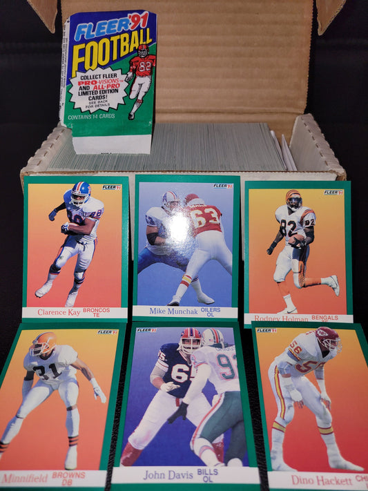 FLEER 91' FOOTBALL Cards Unopened 4 20 Years! Hundreds Of Cards In Mint Condition All Rarities Remain (If Any) Gift Or Addition GREAT Shape!