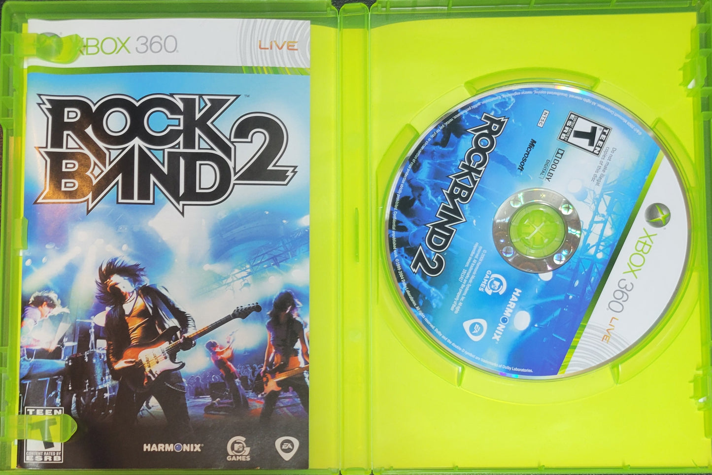 ROCK BAND - Microsoft XBOX 360 - Disc & Box Pre-Owned Great Shape Tested & Working