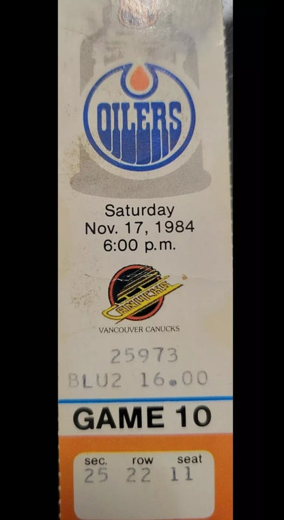 EXTREMELY RARE 1984 Grant Fuhr Oilers SHUTOUT Canuck 7-0 Easiest Night Of Career