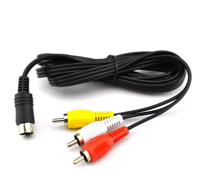 Sega Genesis Model 2 AV Cable (Aftermarket) | 9-Pin 3-Prong Connector | Replacement