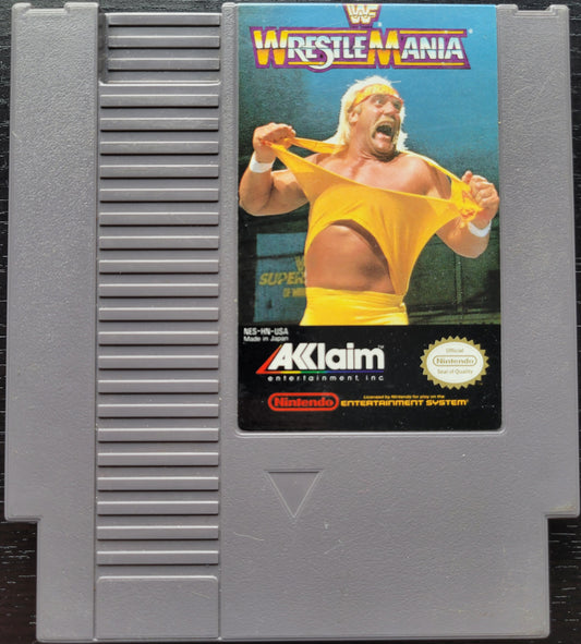 WWF Wrestle Mania - Authentic NES (Nintendo Entertainment System 1983) 72 Pin 8 Bit Video Game Cartridge GREAT SHAPE