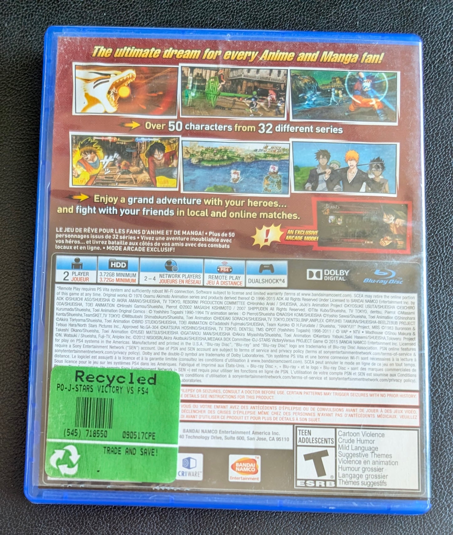 J-Stars Victory VS+ (2015) - PlayStation 4 (PS4) | RE-Sealed