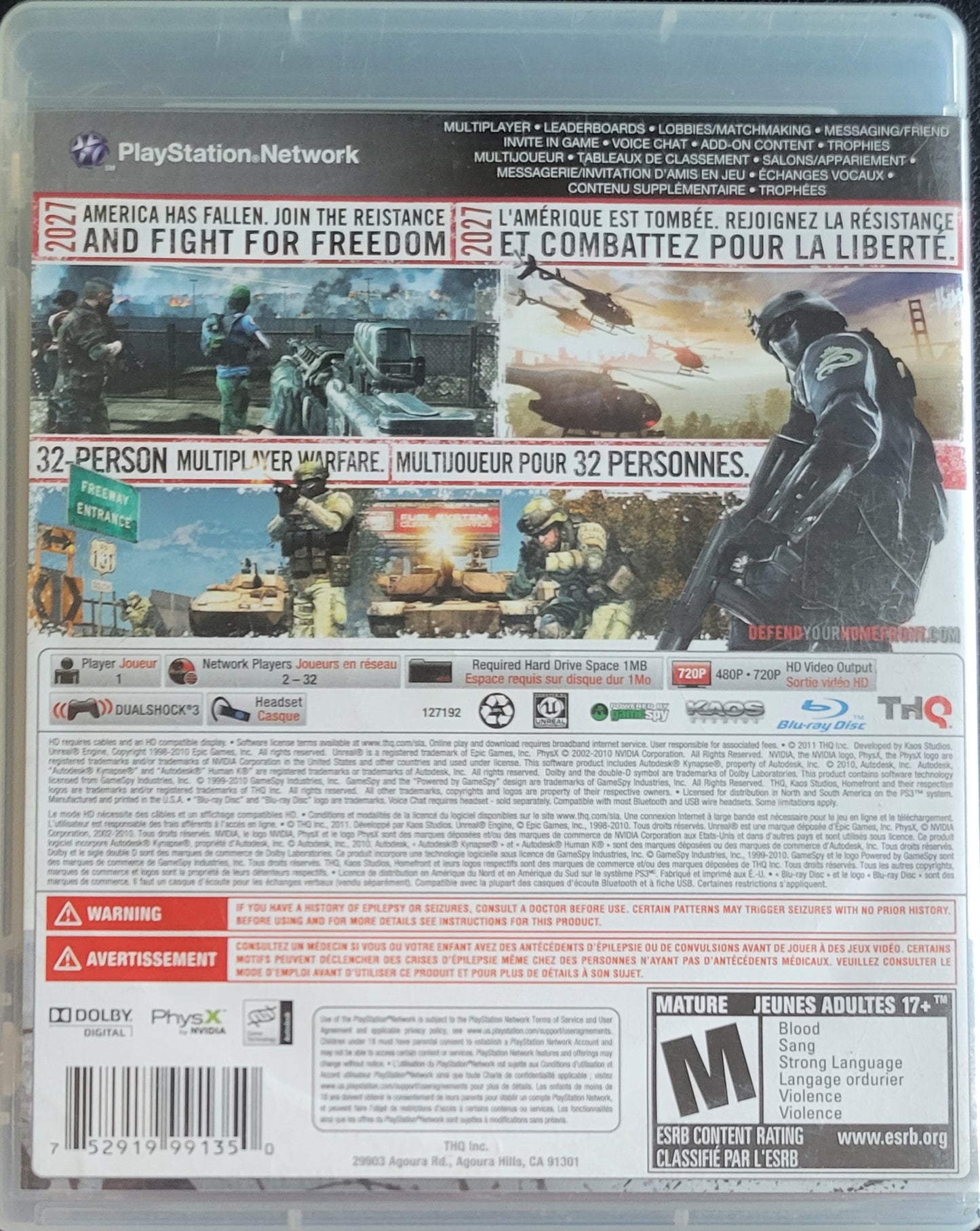 Homefront (CIB) – Sony PlayStation 3 PS3 – Tested & Working