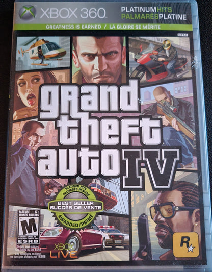 GTA Grand Theft Auto IV Platinum Hits - COMPLETE MINT + POSTER - Microsoft XBOX 360 - CIB Pre-Owned Great Shape Tested & Working