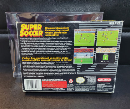 SUPER SOCCER (SNES) - Super Nintendo Ent. 1993 Great Condition - CWB Box + Manual + Protector