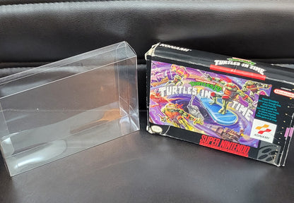 TMNT Turtles In Time AUTHENTIC CIB Box + Manual - SNES - Super Nintendo Ent. System NTSC Cartridge Includes Plastic Protector