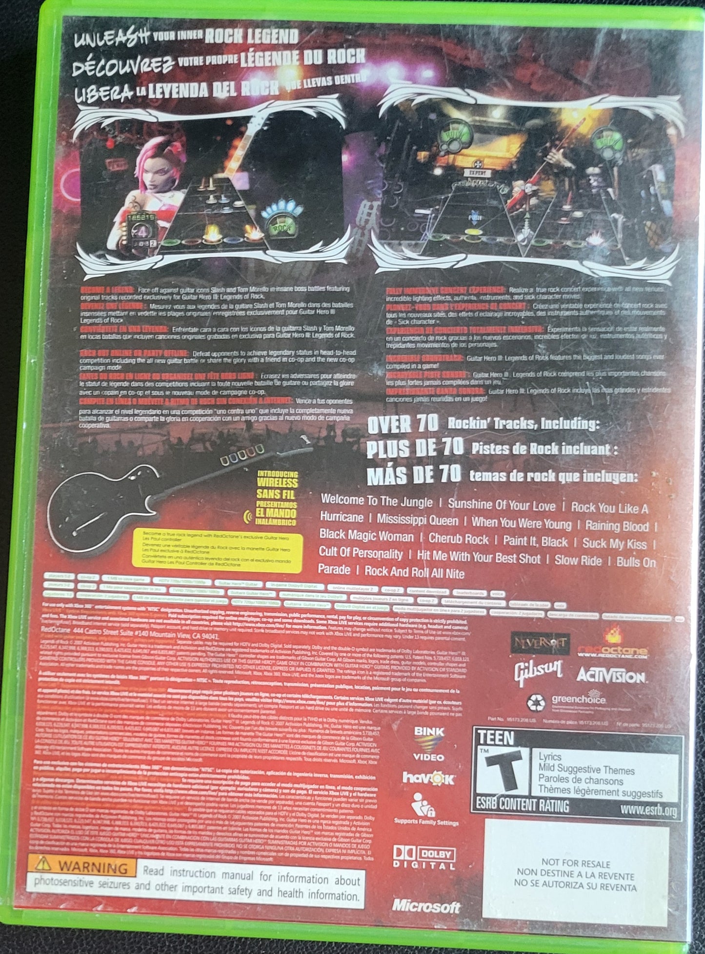 Guitar Hero 3: Legends of Rock (CIB) – Microsoft Xbox 360 – Re-Sealed