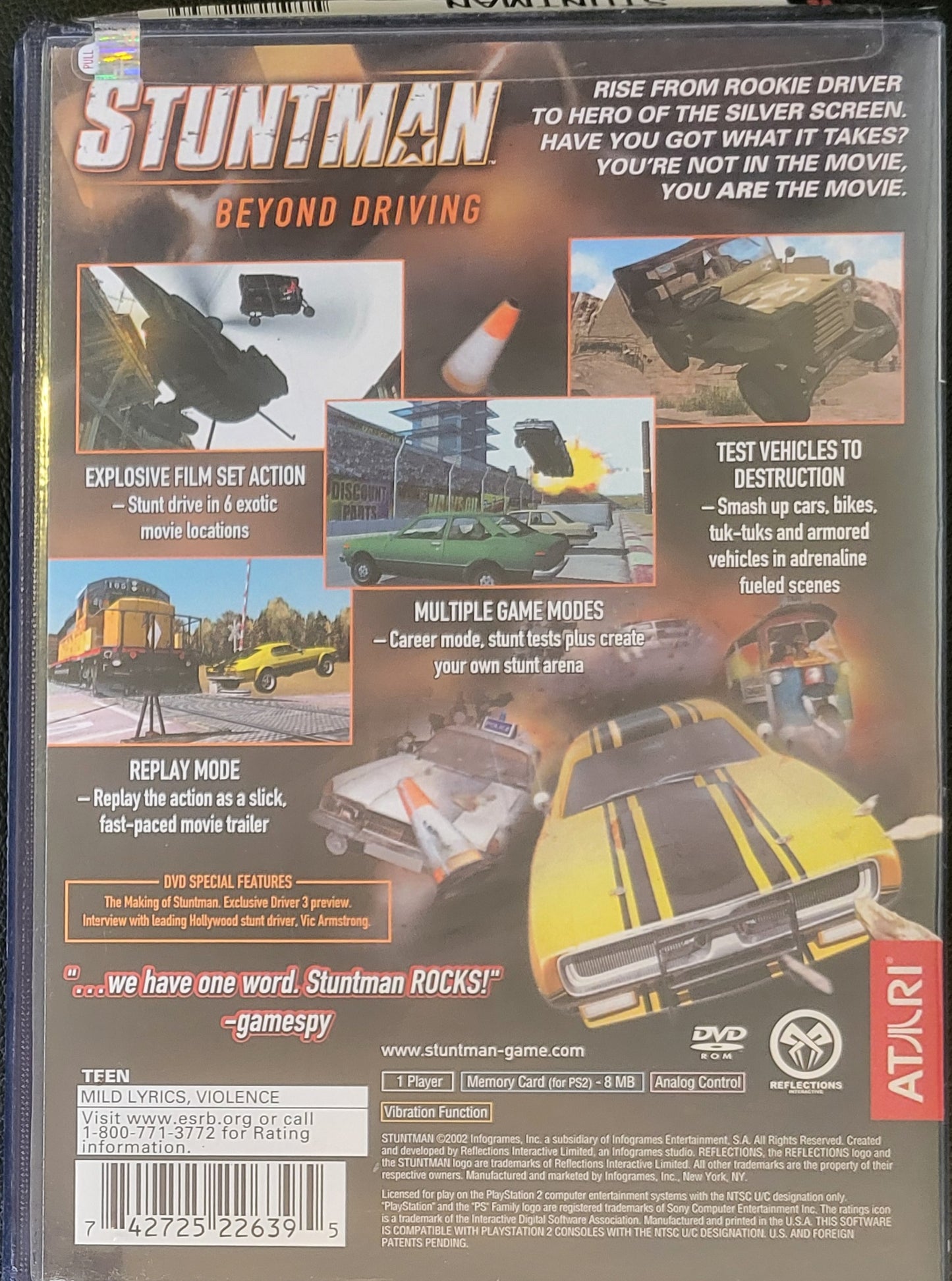Stuntman - Sony PlayStation 2 PS2 Pre-Owned Tested & Working Great Shape CLEAN DISC