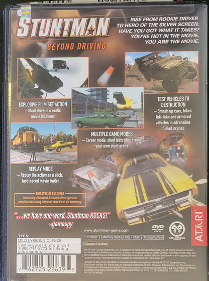 Stuntman - Sony PlayStation 2 PS2 Pre-Owned Tested & Working Great Shape CLEAN DISC