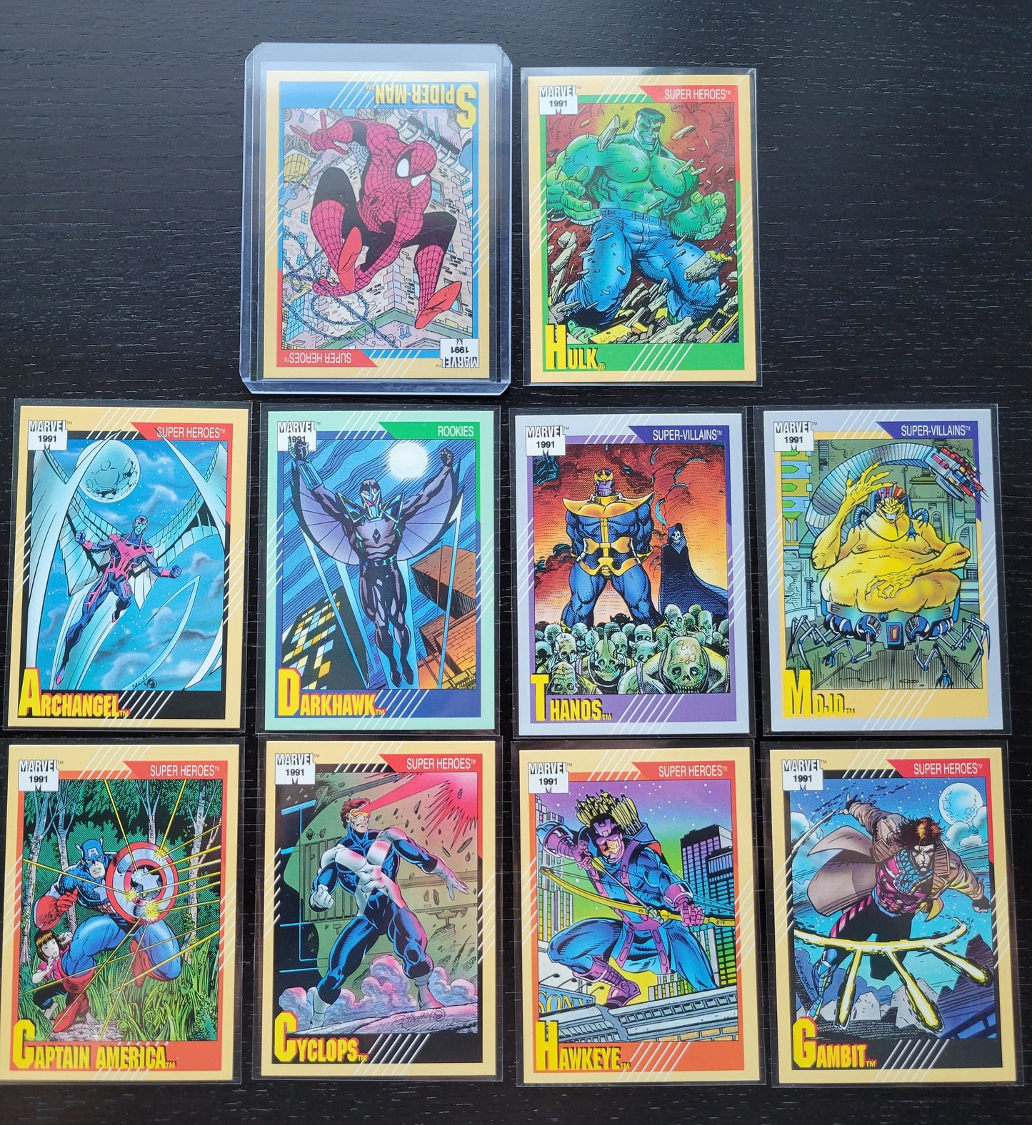 Impel Marvel Cards 1991 One Rare Set Spiderman HULK Absolutely Mint Condition Worth Grading AUTHENTIC 10 Cards