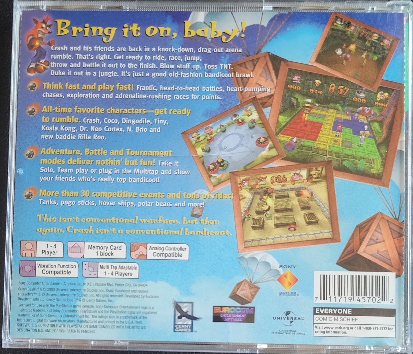 Crash Bash Collectors Edition or Greatest Hits – Sony PlayStation 1 PS1 (1995) – Complete in Box (CIB) – Re-Sealed