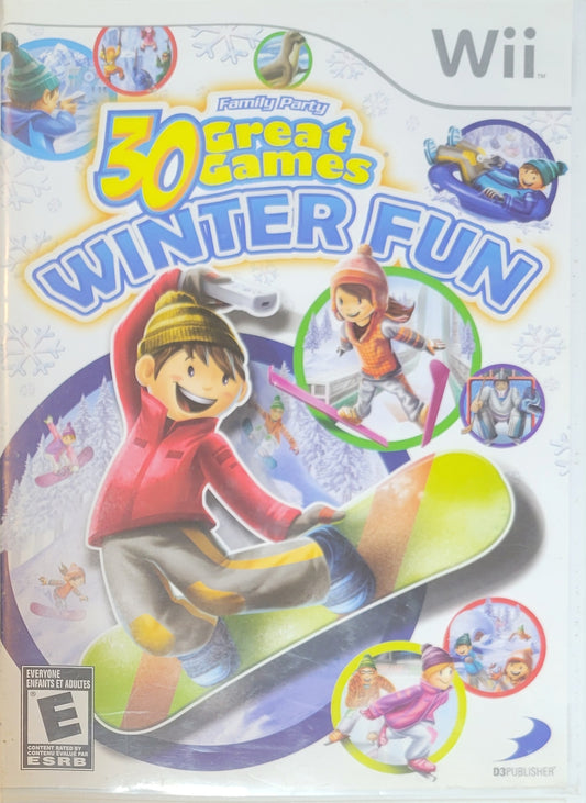 30 Games in 1: Family Party Winter Fun – 2007 Nintendo Wii CIB – RE-SEALED + Clean Disc