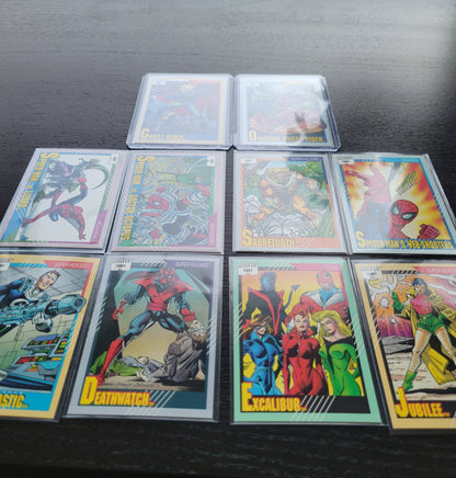 Impel Marvel 1991 Trading Card Set OG Ghost Rider Special 2nd Appearance Of Marvel Super Heros Ever On Cards! 10 Authentic Pieces