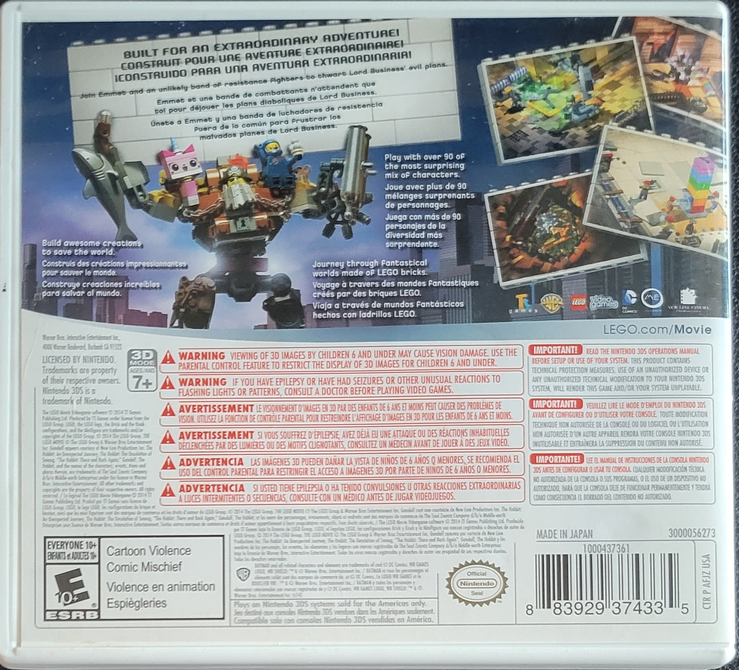 The Lego Movie Video Game – Nintendo 3DS – Re-Sealed (2014)