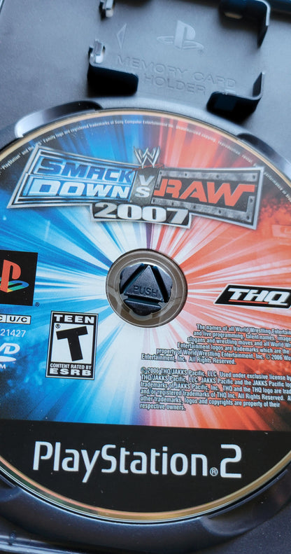 SmackDown Vs RAW 2007 - Sony PlayStation 2 PS2 Pre-Owned Great Shape! Tested & Working