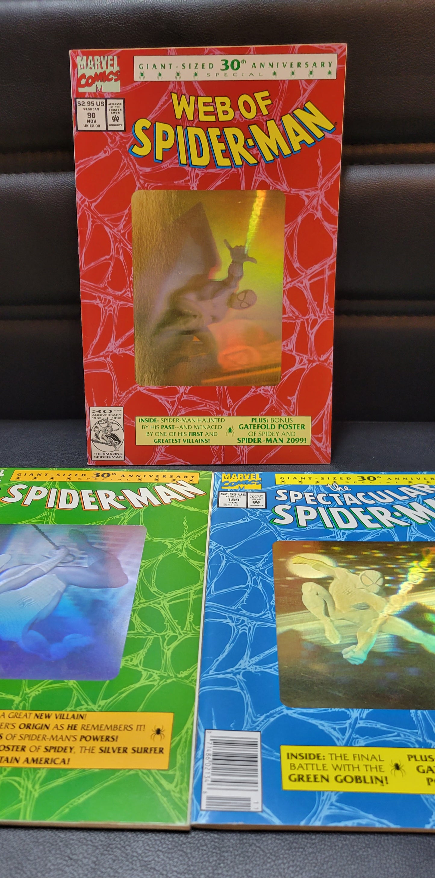 30th Anniversary WEB OF SPIDERMAN Comic Book Lot Of 3 Great Condition Smoke Free Home