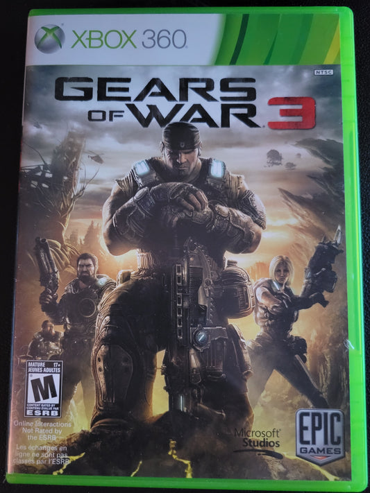 Gears Of War 3 - Microsoft XBOX 360 - CIB MINT Pre-Owned Great Shape Tested & Working