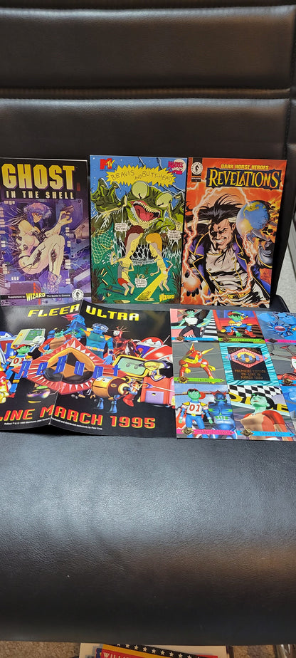 Lot Of 3 Vintage 1990's Miniature Comic Books + 2 Super Cool Reboot Cartoon Insert Posters In Absolutely Like-New Condition Worth A Look!